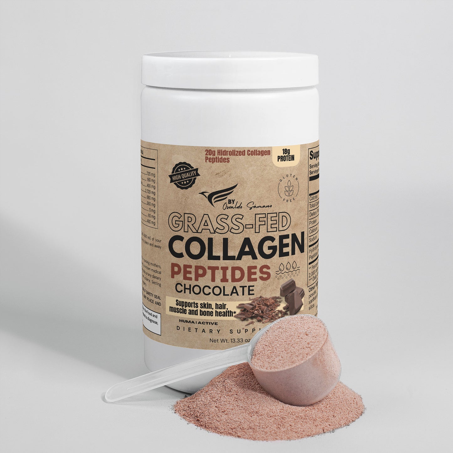 Grass-Fed Collagen Peptides Powder (Chocolate)