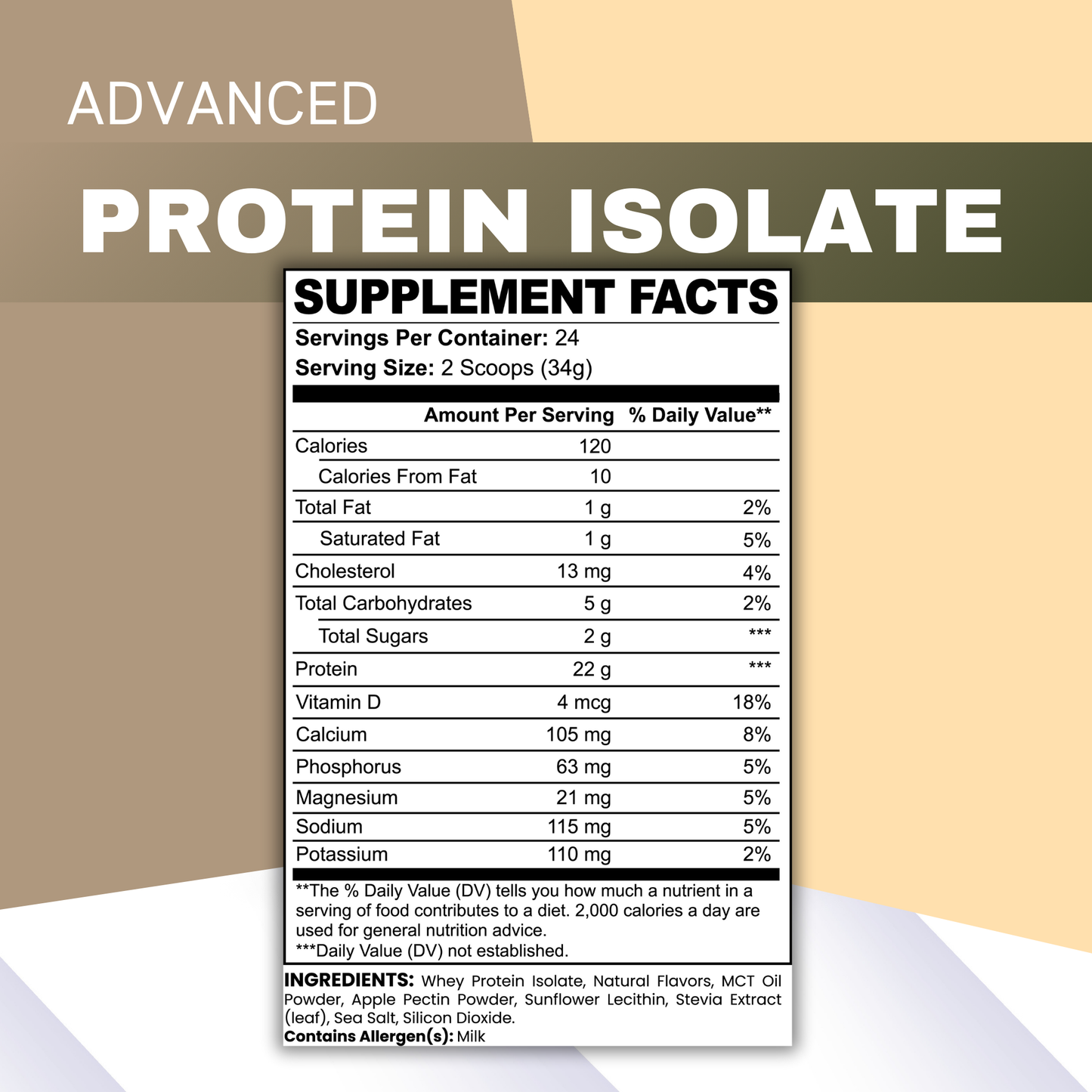Advanced 100% Whey Protein Isolate (Vanilla)
