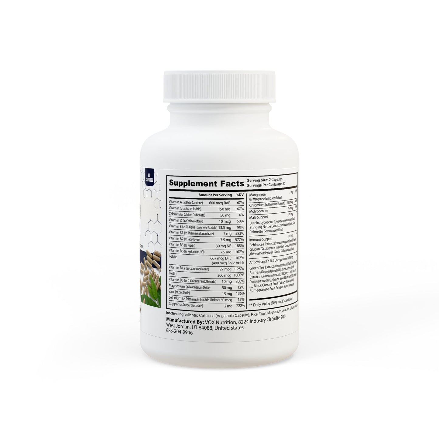 Multivitamin for Men Supplement (60 Capsules)